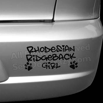 Rhodesian Ridgeback Girl Decal
