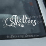 Love Shelties Car Window Sticker