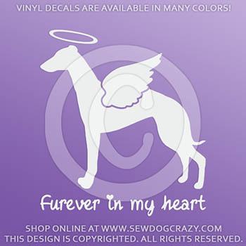 Personalized Angel Whippet Decal