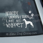 Funny Whippet Car Stickers