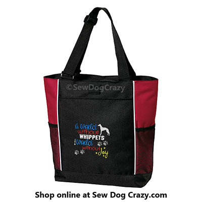 Embroidered Whippet Tote