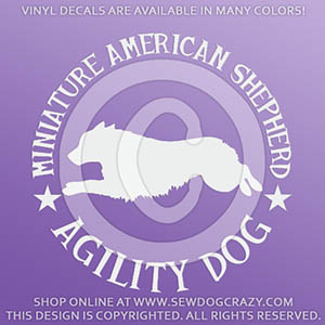 Miniature American Shepherd Agility Decal