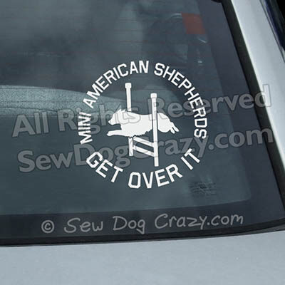 Mini American Shepherd Agility Sticker