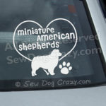 Love Miniature American Shepherds Decal
