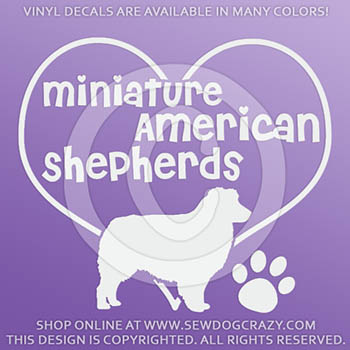 Love Miniature American Shepherds Sticker