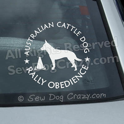 Australian Cattle Dog Rally Obedience Car Sticker