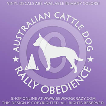 Australian Cattle Dog Rally Obedience Decals