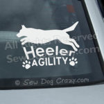 Cattle Dog Agility Car Window Sticker