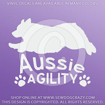 Australian Shepherd Agility Car Decals