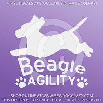 Beagle Agility Car Decal