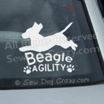 Beagle Agility Car Window Sticker