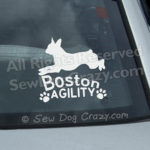 Boston Terrier Agility Window Decals