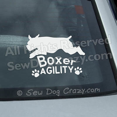 Boxer Agility Window Stickers