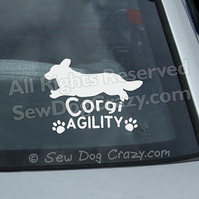 Cardigan Welsh Corgi Agility Window Stickers