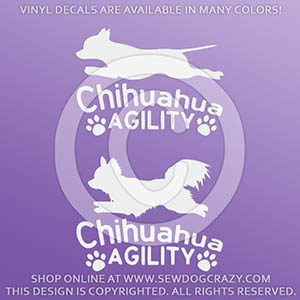 Chihuahua Agility Window Decals