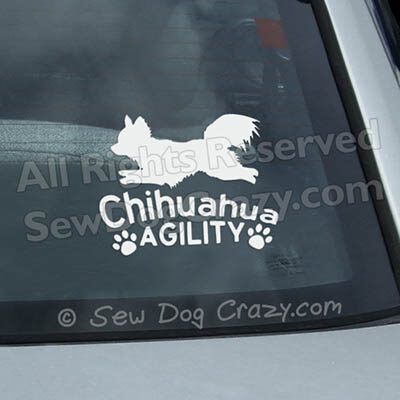 Chihuahua Agility Car Window Stickers