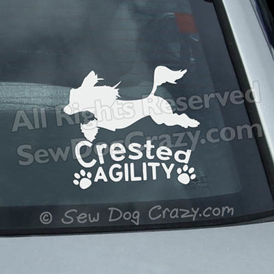 Chinese Crested Agility Window Decals