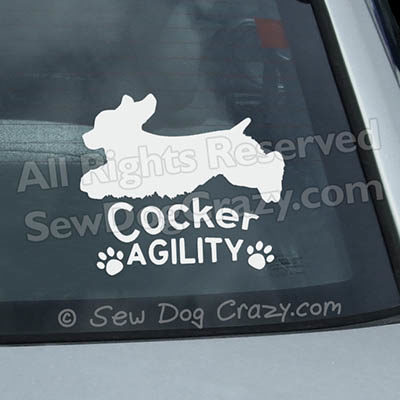 Cocker Spaniel Agility Window Stickers