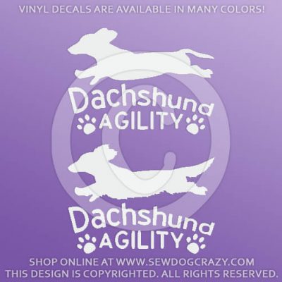 Dachshund Agility Vinyl Stickers