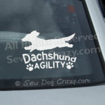 Dachshund Agility Car Window Stickers
