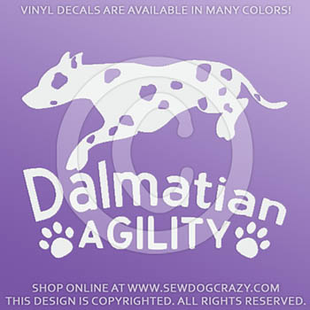 Agility Dalmatian Vinyl Stickers