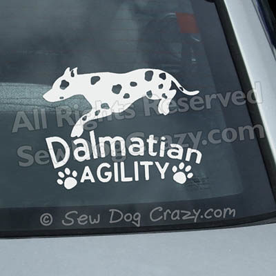 Agility Dalmatian Window Stickers