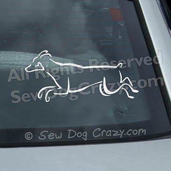 Doberman Jumping Car Window Sticker