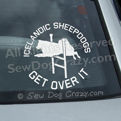 Agility Icelandic Sheepdog Car Window Sticker