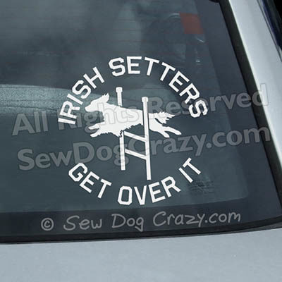 Irish Setter Agility Car Window Stickers