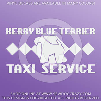 Kerry Blue Terrier Taxi Decal