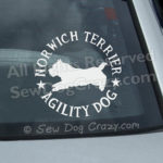 Norwich Terrier Agility Car Window Sticker