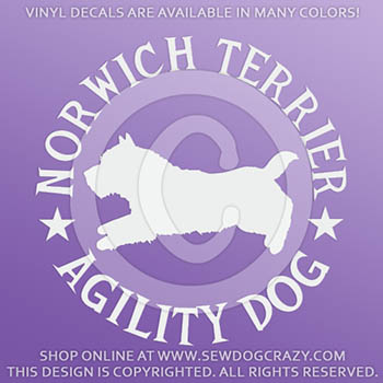 Norwich Terrier Agility Vinyl Decal