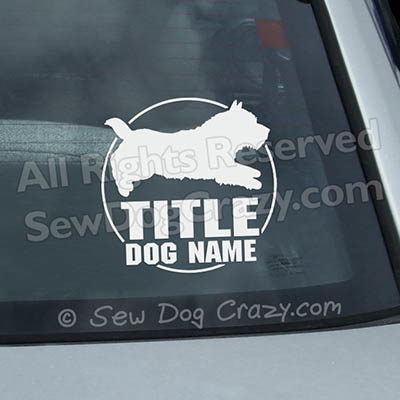 Norwich Terrier Agility Title Decal