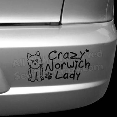 Funny Norwich Terrier Car Stickers