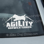 Agility Norwich Terrier Window Stickers