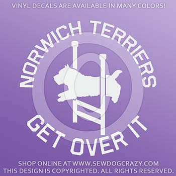 Agility Norwich Terrier Vinyl Stickers