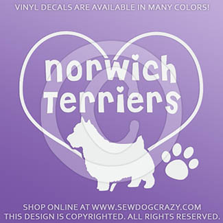 Love Norwich Terriers Decals