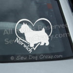 Love Norwich Terriers Car Stickers