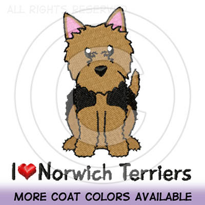 Embroidered Norwich Terrier Shirts