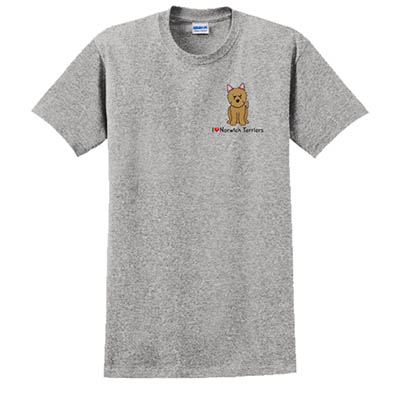 Embroidered Norwich Terrier TShirt