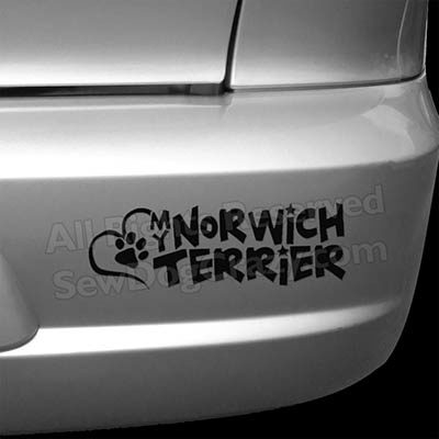 Love my Norwich Terrier Car Stickers