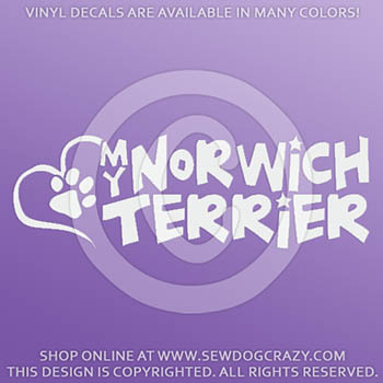 Love my Norwich Terrier Vinyl Stickers