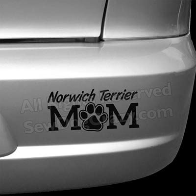 Norwich Terrier Mom Car Decal