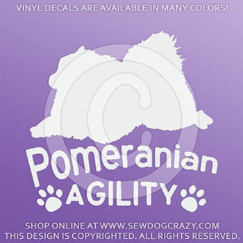 Pomeranian Agility Vinyl Decals