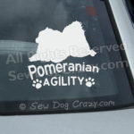 Pomeranian Agility Window Decals