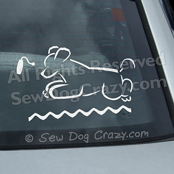 Poodle Dock Jumping Decal
