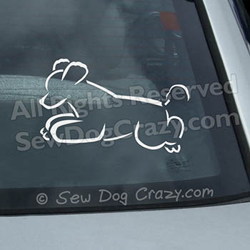 Poodle Jumping Car Window Sticker