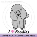 Cartoon Silver Poodle Shirts