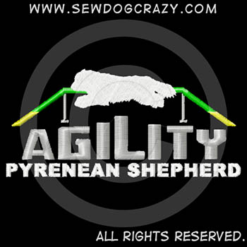 Embroidered Pyrenean Shepherd Agility Shirts