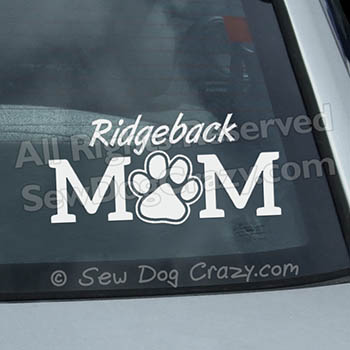 Ridgeback Mom Car Window Sticker